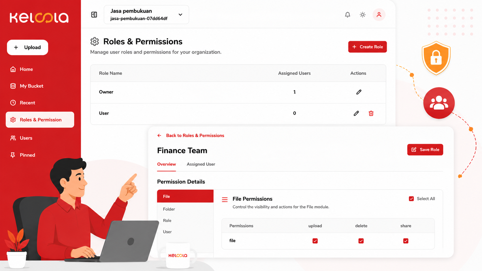 Cara Membuat dan Mengatur Role Permission di Keloola File