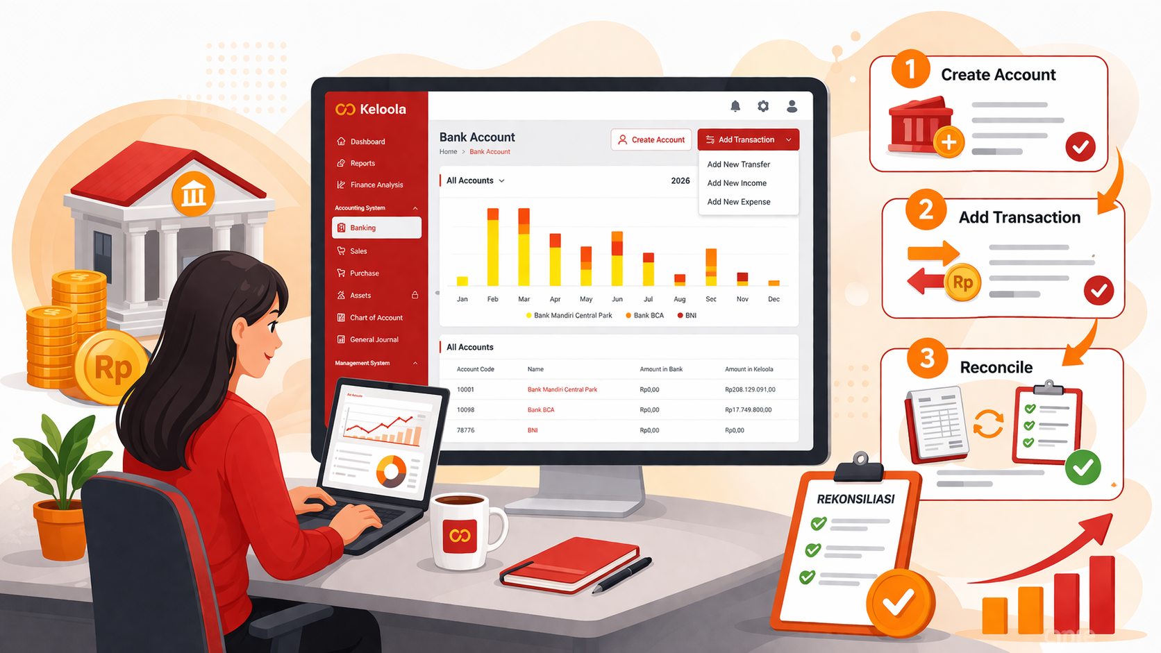 Cara Menggunakan Fitur Banking di Keloola Accounting