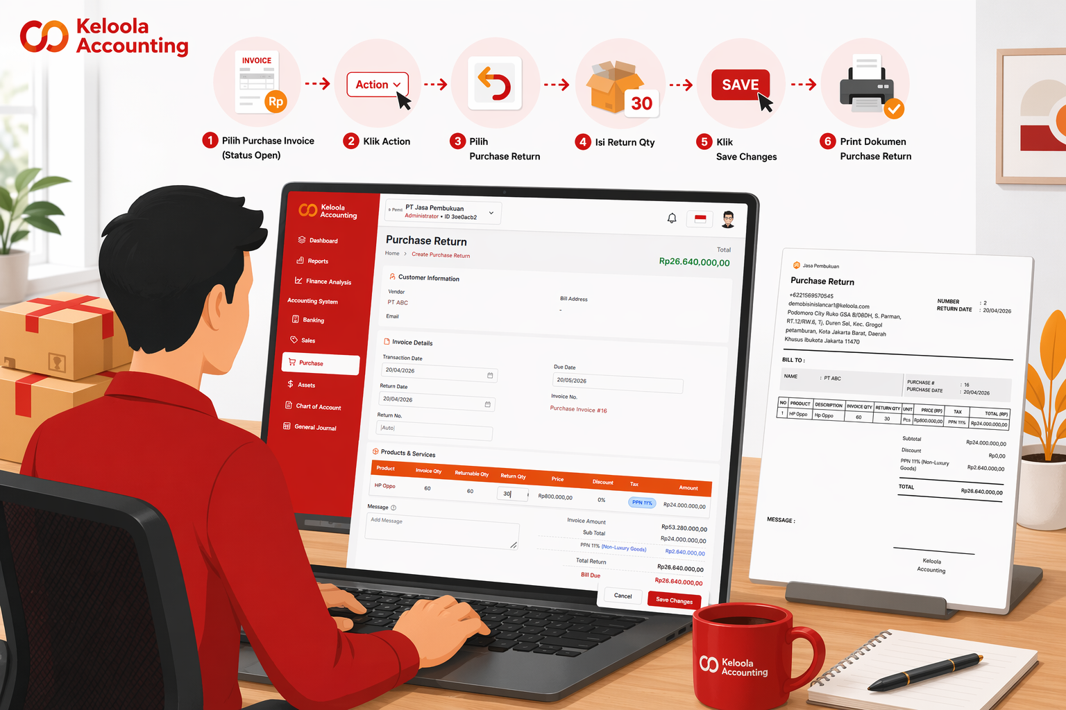 Cara Membuat Purchase Return – Keloola Accounting