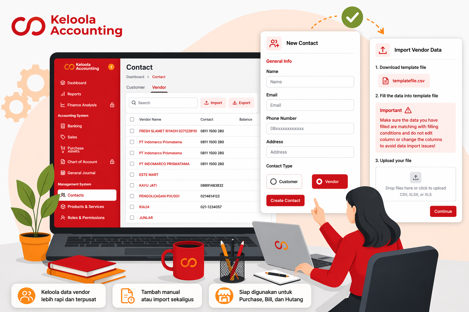 Pengaturan Vendor di Keloola Accounting